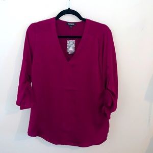 Fushia colored tunic blouse